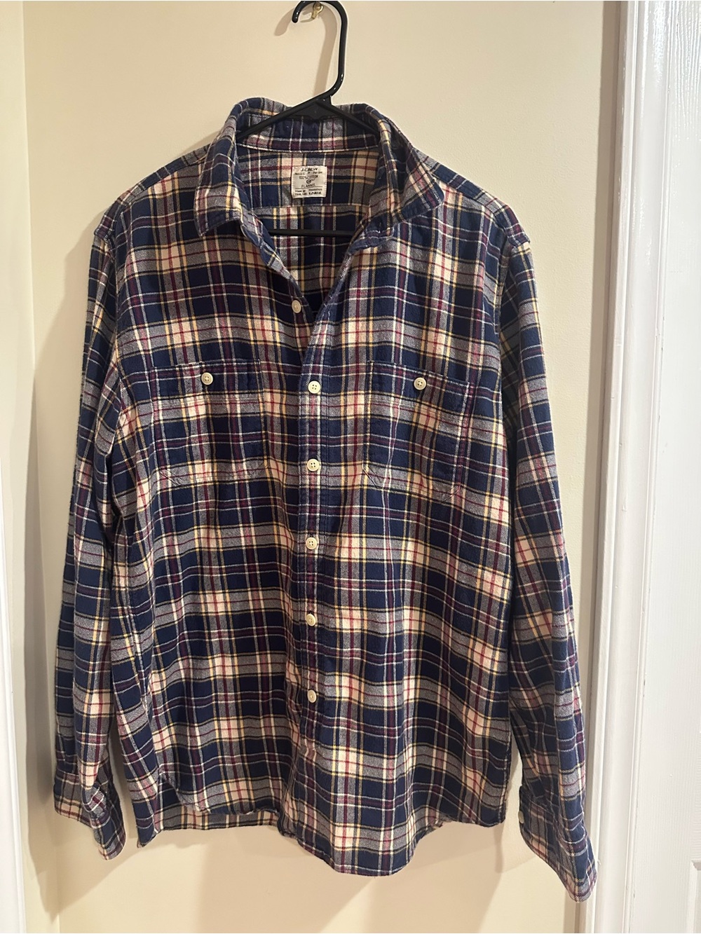 VTG J. Crew Plaid flannel Button-Down Shirt